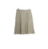 Jupe Unie Beige Vintage-2
