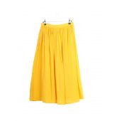 Jupe Unie Jaune Vintage-2