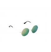 Lunette de Soleil Ronde Verres Miroirs Jaunes-2