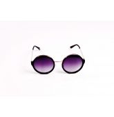 Lunettes de Soleil ronde noire-1