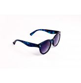 Lunettes de soleil monture tons bleus-2