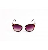 Lunettes de soleil oversize écaille marron-1
