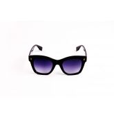 Lunettes de soleil carrées oversize noire-1