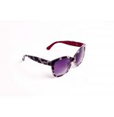 Lunettes de soleil effet écaille moucheté gris-2