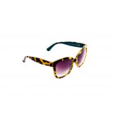 Lunettes de soleil effet écaille moucheté jaune-2