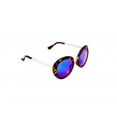 Lunettes Oversize Verres Miroirs Bleus-2