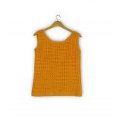 Top en crochet orange-1