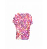 Tshirt Tie & Dye Multicolor Rouge-1