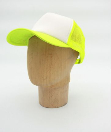 Casquette Baseball Trucker Jaune Fluo