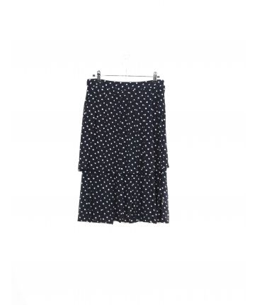 Jupe Bleu Motif Fleur Vintage
