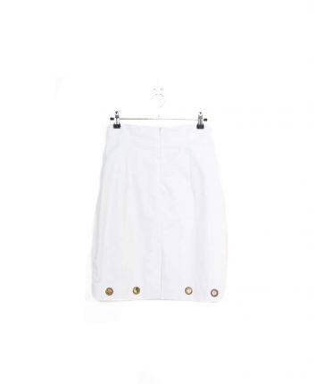 Jupe Unie Blanche Vintage