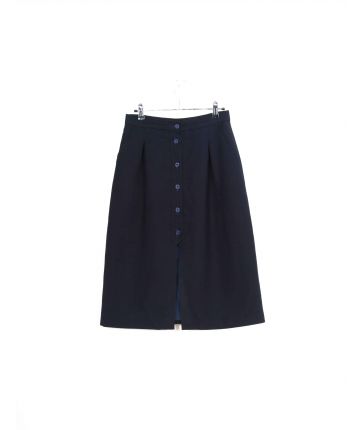 Jupe Unie bleu Marine Vintage