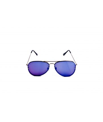 Lunette de Soleil Aviateur Verres Miroir bleu foncé