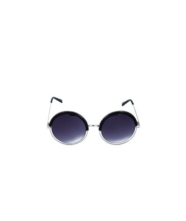 Lunette de Soleil Contour Noir et Argenté