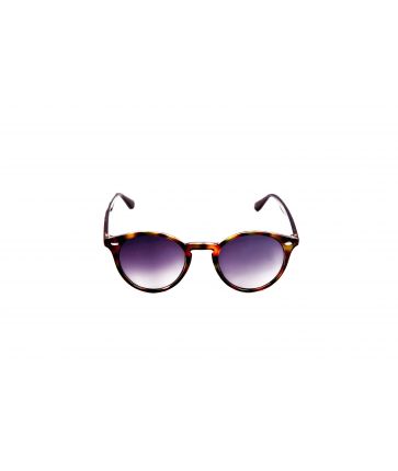Lunette de Soleil Look Vintage Écaille Marron Brillant