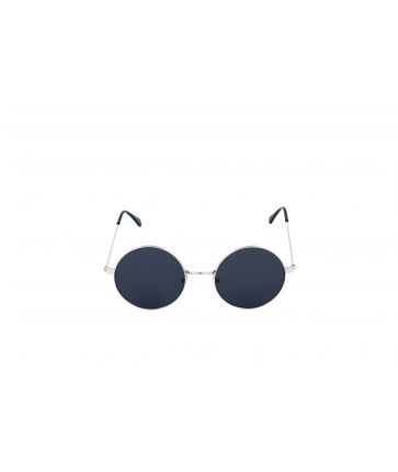 Lunette de Soleil Ronde Métal Argenté