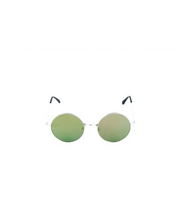 Lunette de Soleil Ronde Verres Miroirs Jaunes