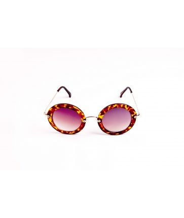 Lunettes de Soleil ronde écaille marron