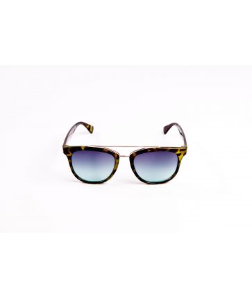 Lunettes de soleil écaille kaki avec barre haute