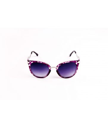 Lunettes de soleil oversize écaille violette