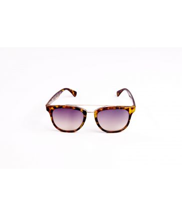 Lunettes de soleil écaille beige avec barre haute