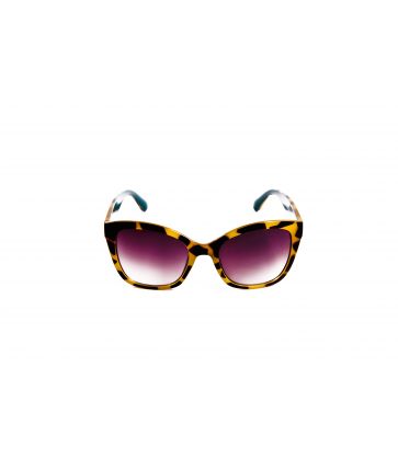 Lunettes de soleil effet écaille moucheté jaune